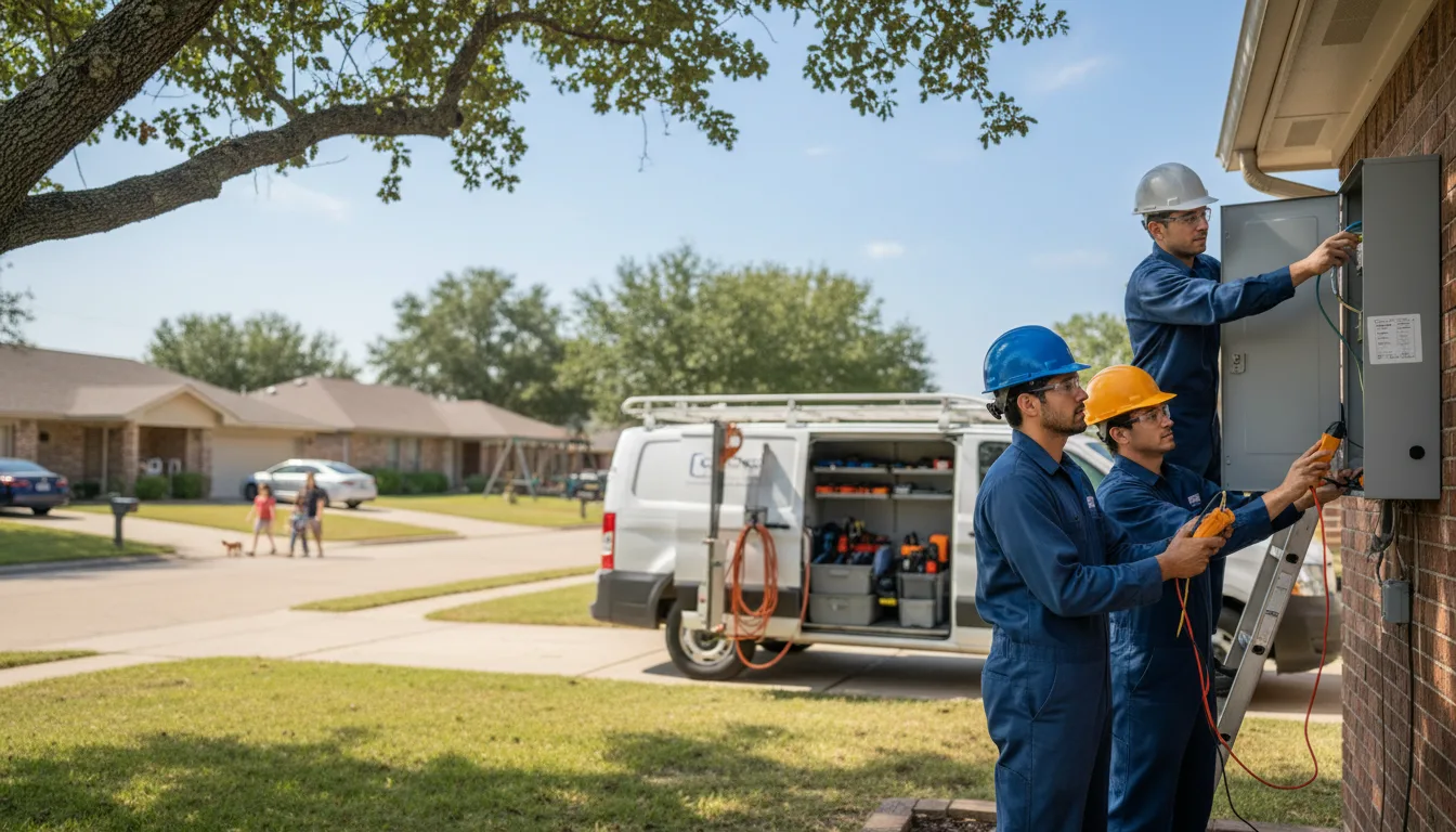 Certified electrician providing emergency electrical services in Morse, TX
